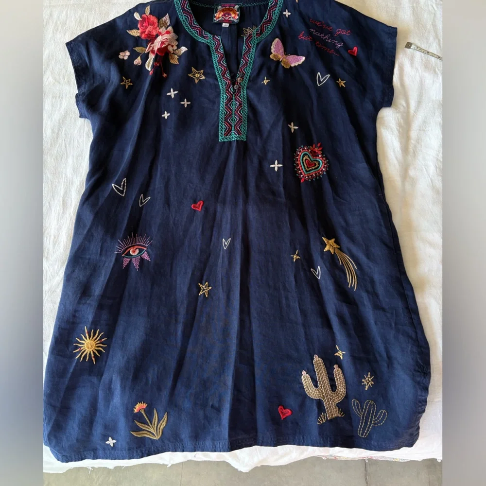 Johnny Was Flawed Dress Tunic Flaws - Picture 13 of 16